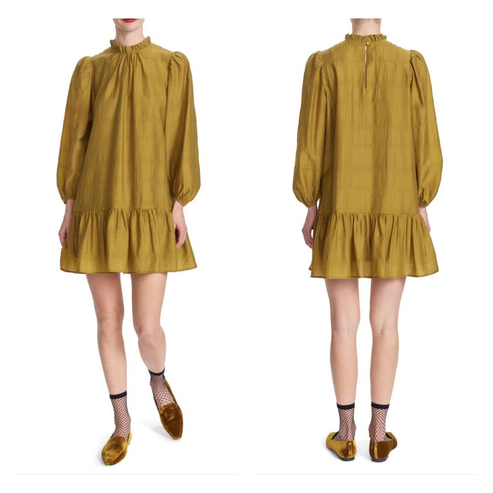 COREY LYNN CALTER The Magnolia Mini Dress, Tobacco, Sz S